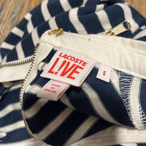 LACOSTE - Navy & White Striped Dress - Size S - Picture 10 of 10